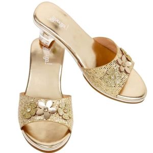 Slippers Ellina + accessoires - met hakjes - Goud - Souza for Kids
