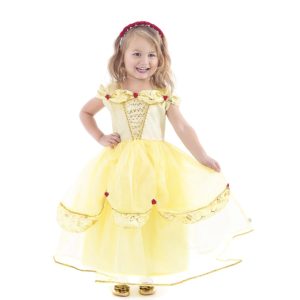 Belle jurk - Deluxe prinsessenjurk - 140/146 - 2XL (9-11 jaar)
