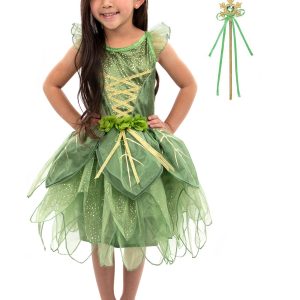 Little Adventures Tinkerbell - Elfjesjurk + toverstaf + kroon