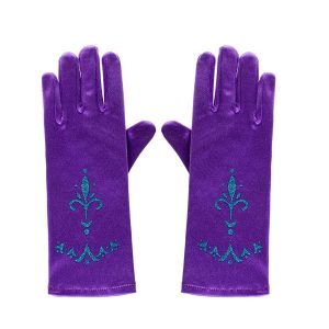 Prinsessen handschoenen met glitters - Paars (24cm)