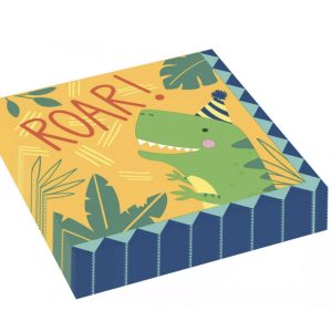Dinosaurus servetten - 16 stuks