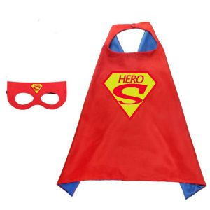 Superman cape + masker - Hero - Rood