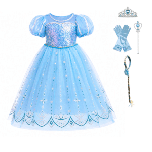 Luxe Frozen Elsa prinesenjurk met accessoires