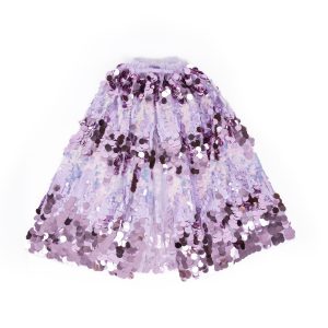 Great Pretenders - Paarse pailletten cape - 4-6 jaar