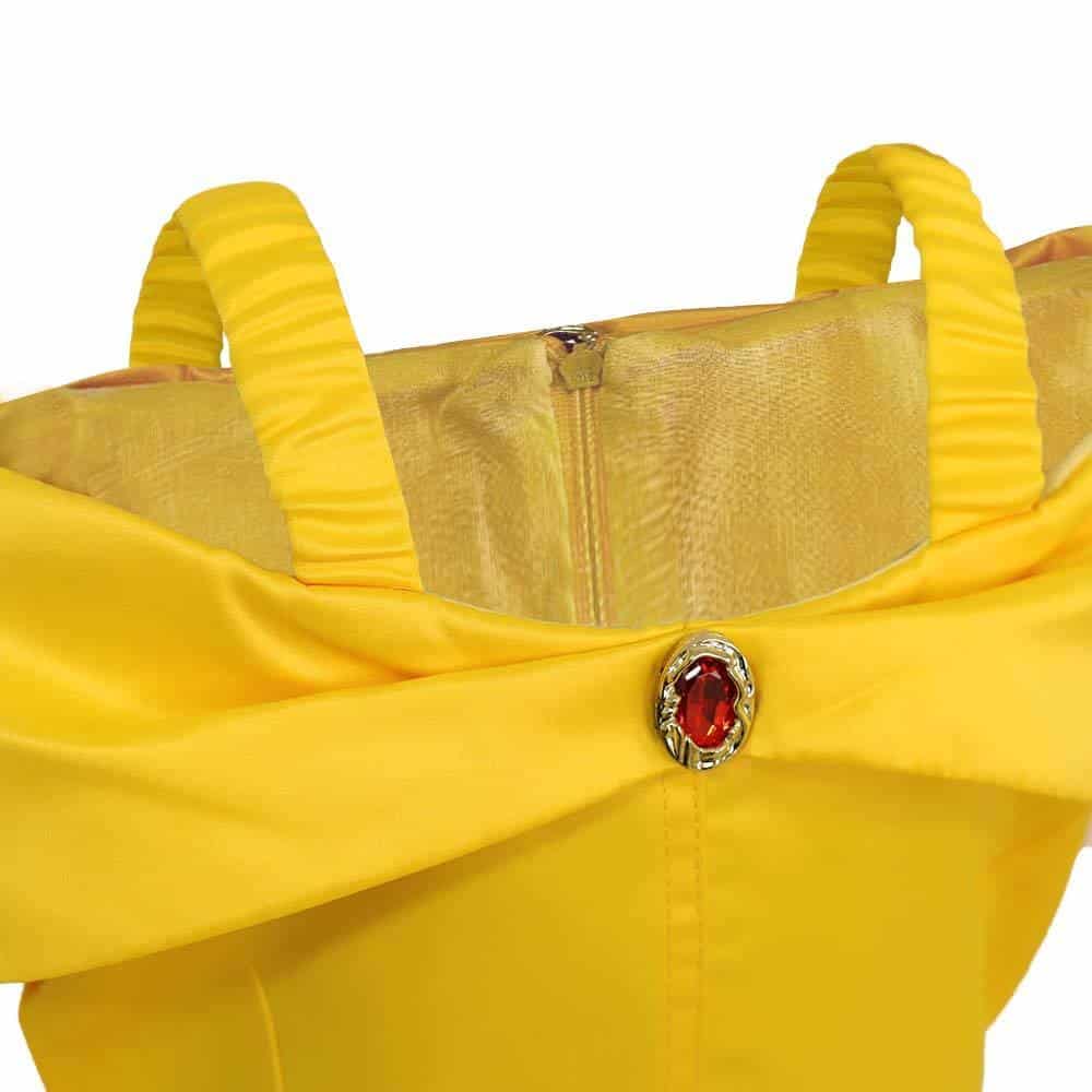 Belle prinsessenjurk geel met accessoires www.prinsessenjurk.nl v2